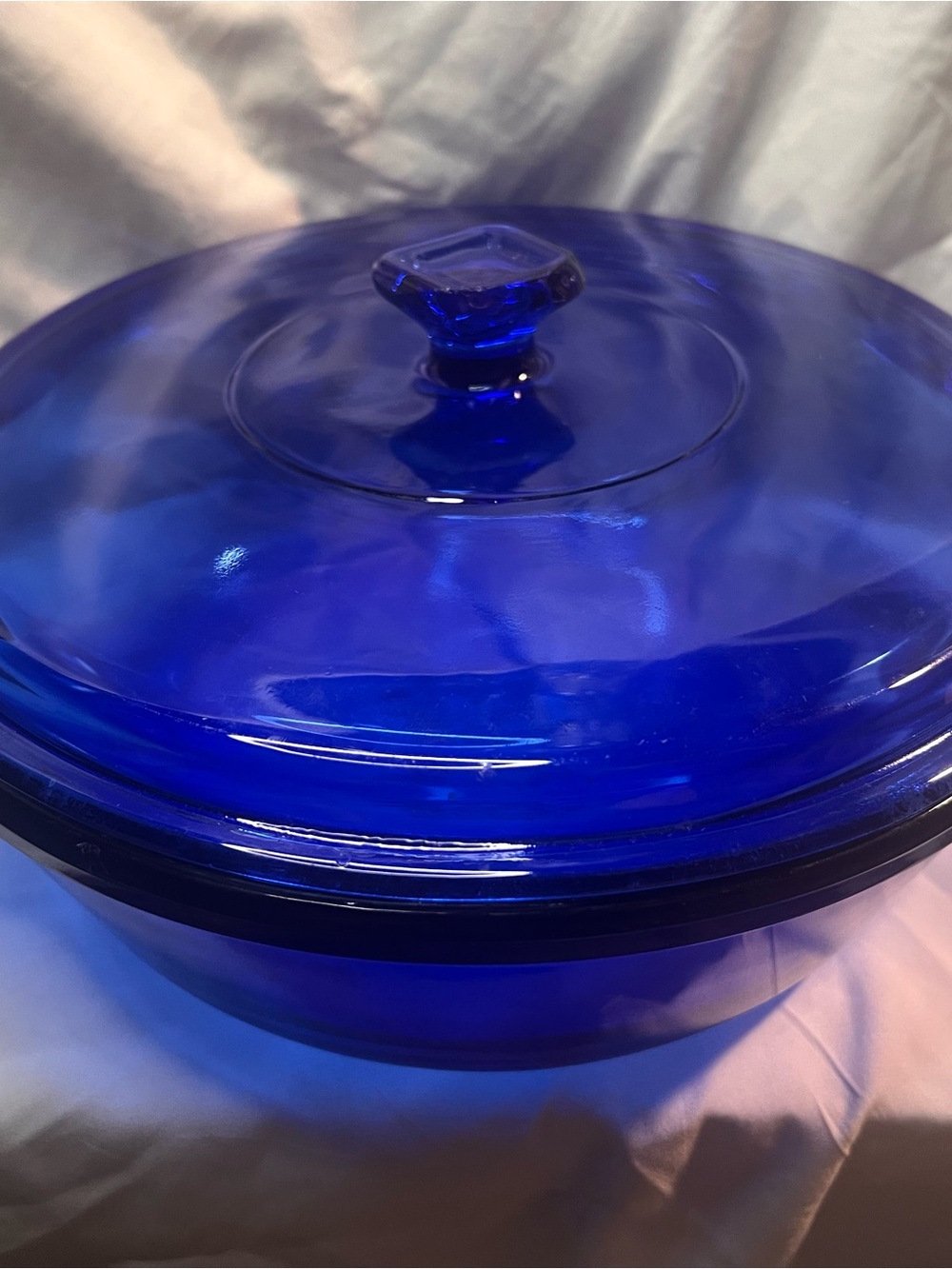 Anchor Hocking 2qt Cobalt Blue Glass Covered Casserole Dish